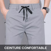 Pantalon stretch en soie Ice