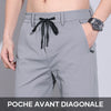 Pantalon stretch en soie Ice