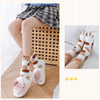 Chaussettes pelucheuses patte de chat