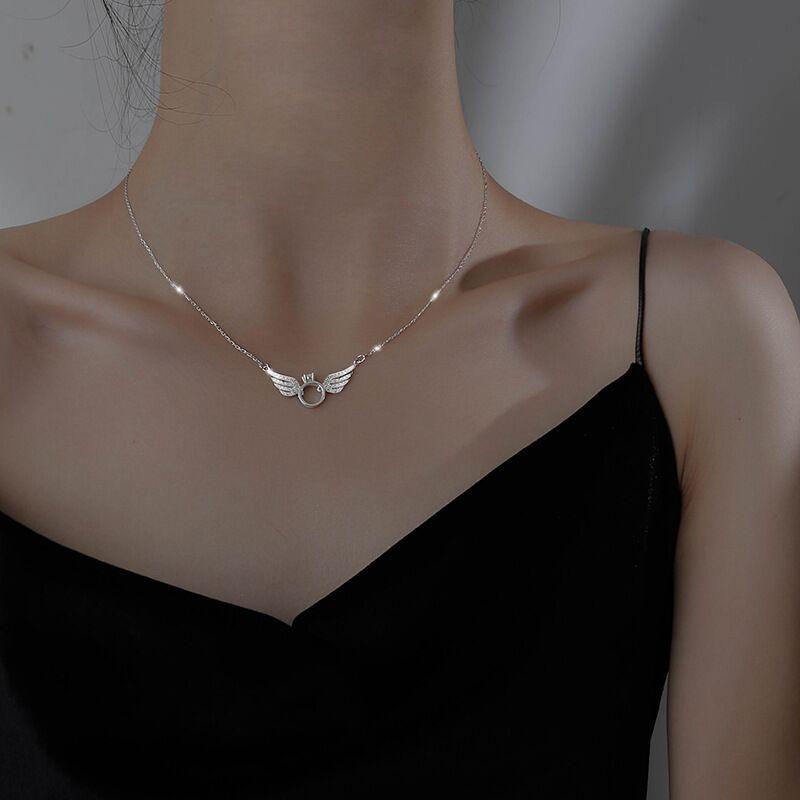 Collier Aile D'ange En Argent Sterling