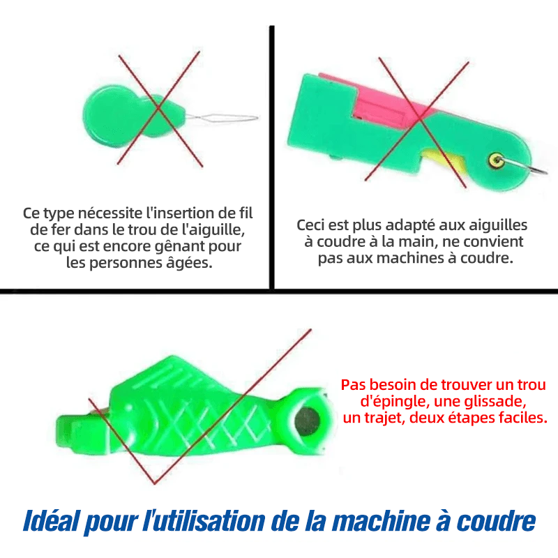 Enfile-aiguille forme Poisson pour Machine à Coudre