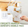 Crochets Muraux Adhésifs Double Face (Ensembles de 5/10/20)