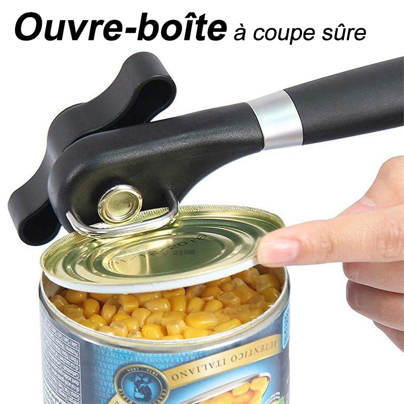 Ouvre-boîte à Coupe Sûre en Acier Inoxydable