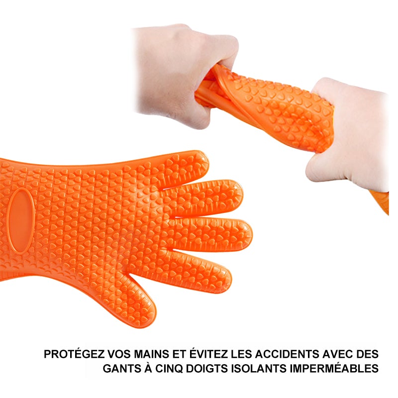 Gants En Silicone Avec Résistance À La Chaleur - ciaovie