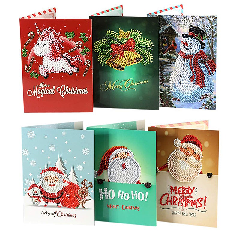 Ciaovie™ Peinture de Diamant Strass Carte de Voeux de Noël (8 CARTES) - ciaovie