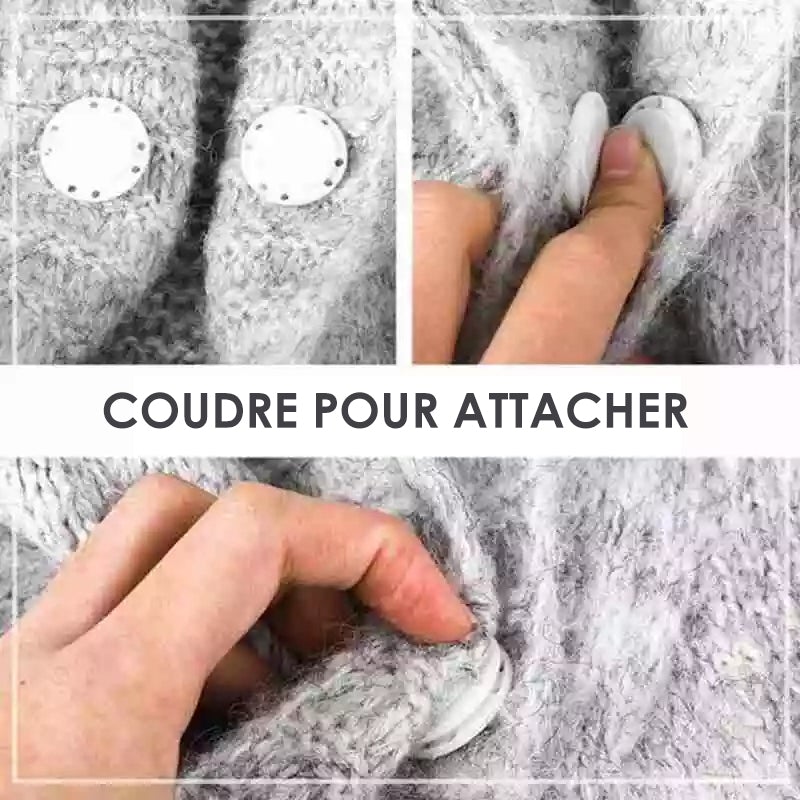 Bouton Magnétique Invisible de Haute Qualité (5 paires)