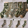 Chaussettes femme en coton fleuri