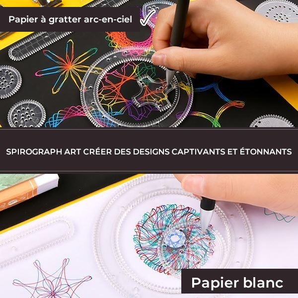 Ensemble de règles géométriques spirographes magiques