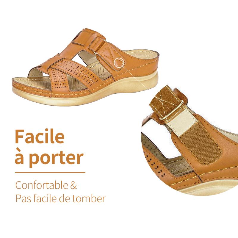 Ciaovie™ Sandales à Semelles Compensées Peep-Toe - ciaovie