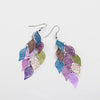 Boucle d'oreille de Feuilles de Toutes Les Couleurs