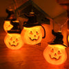 Guirlande Lumineuse Citrouille Halloween Avec Chapeaux De Sorcières