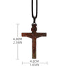 Collier en bois avec croix de Jésus