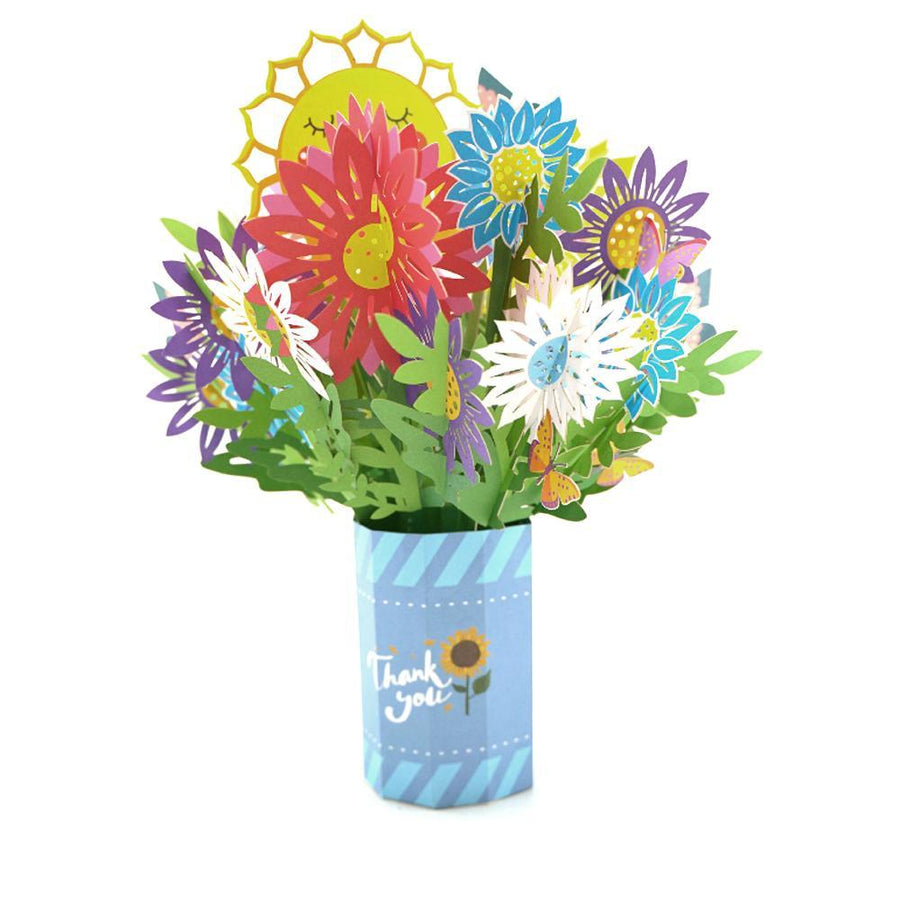 Carte de Bouquet de Fleurs en 3D