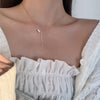 Collier double anneau perle et diamants