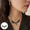 Collier Dragon Volant Ailé Noir