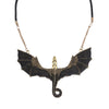 Collier Dragon Volant Ailé Noir