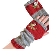 Gants Chauds Brodés en Patchwork