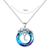 Ensemble de collier et de boucles d'oreilles en cristal d'amour infini